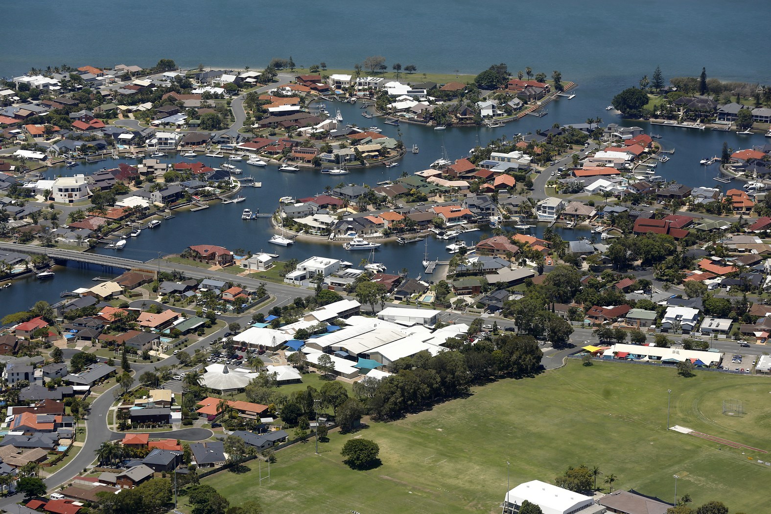 Aeriel view of the school